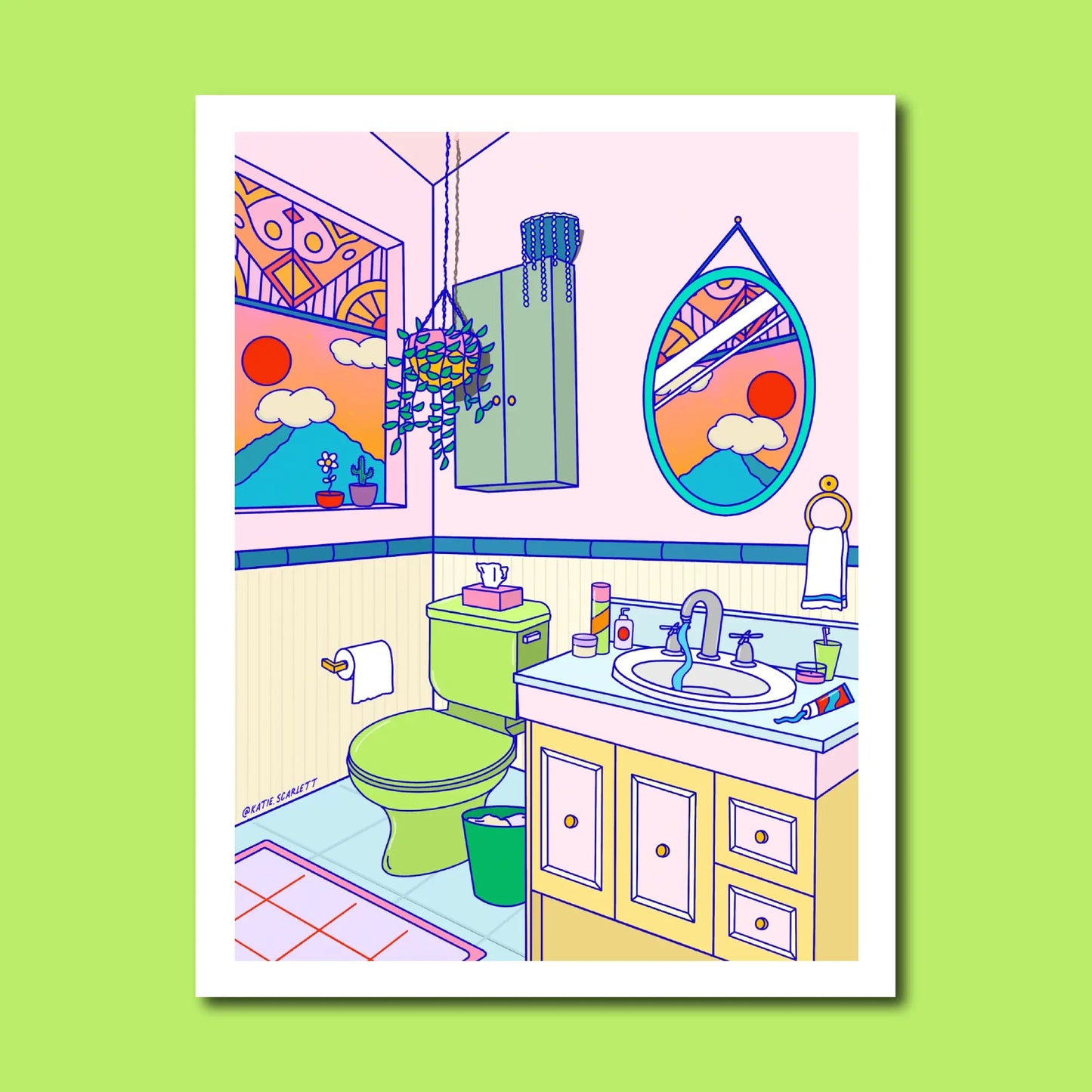 Lime Lavatory Print