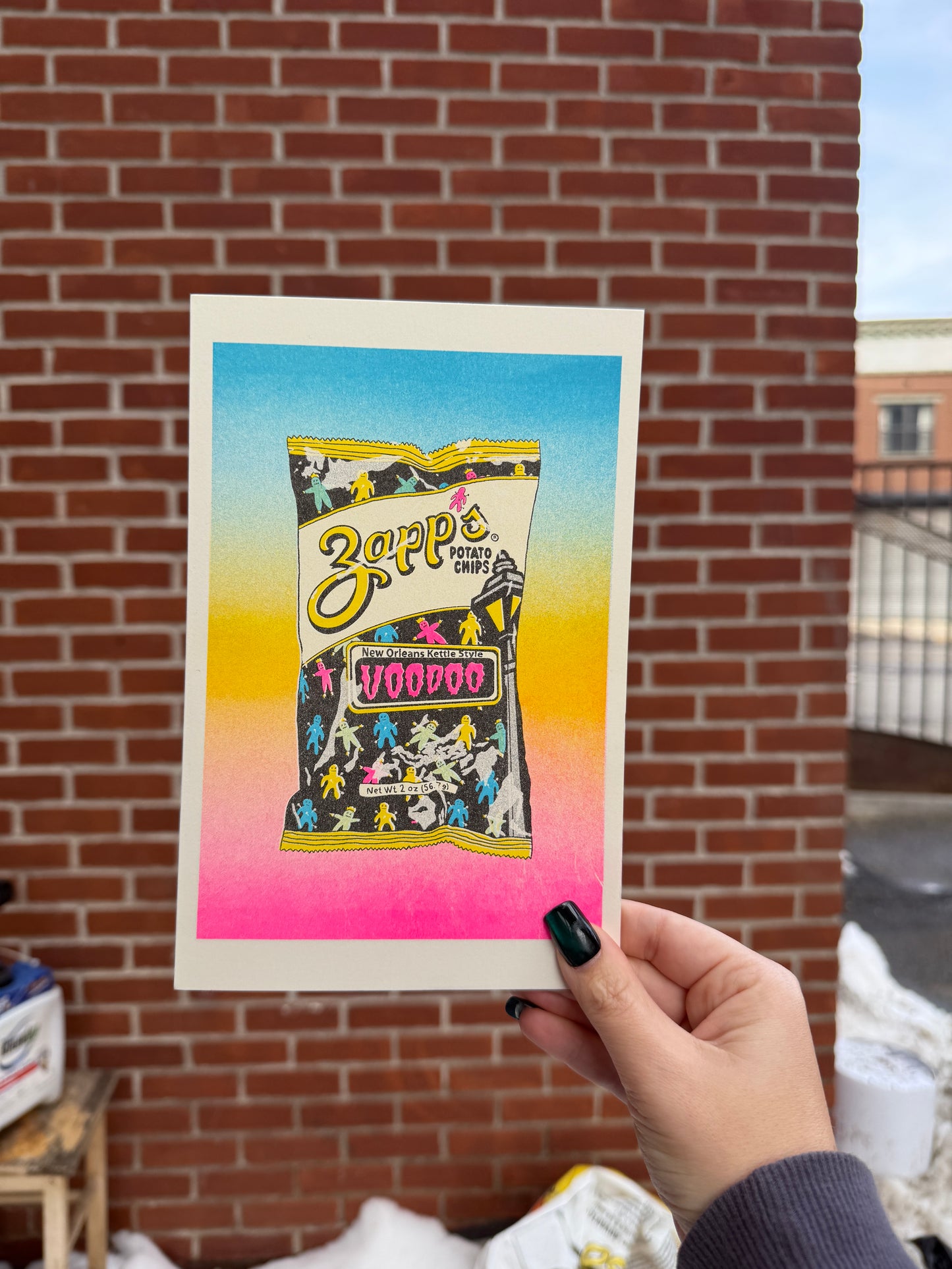 Zapp's Voodoo Chips Riso Print