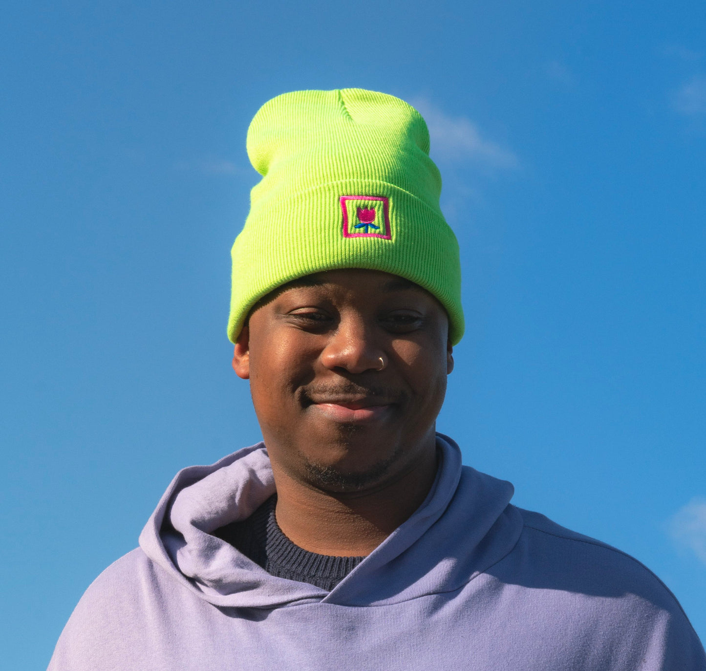 Lime Rose Beanie