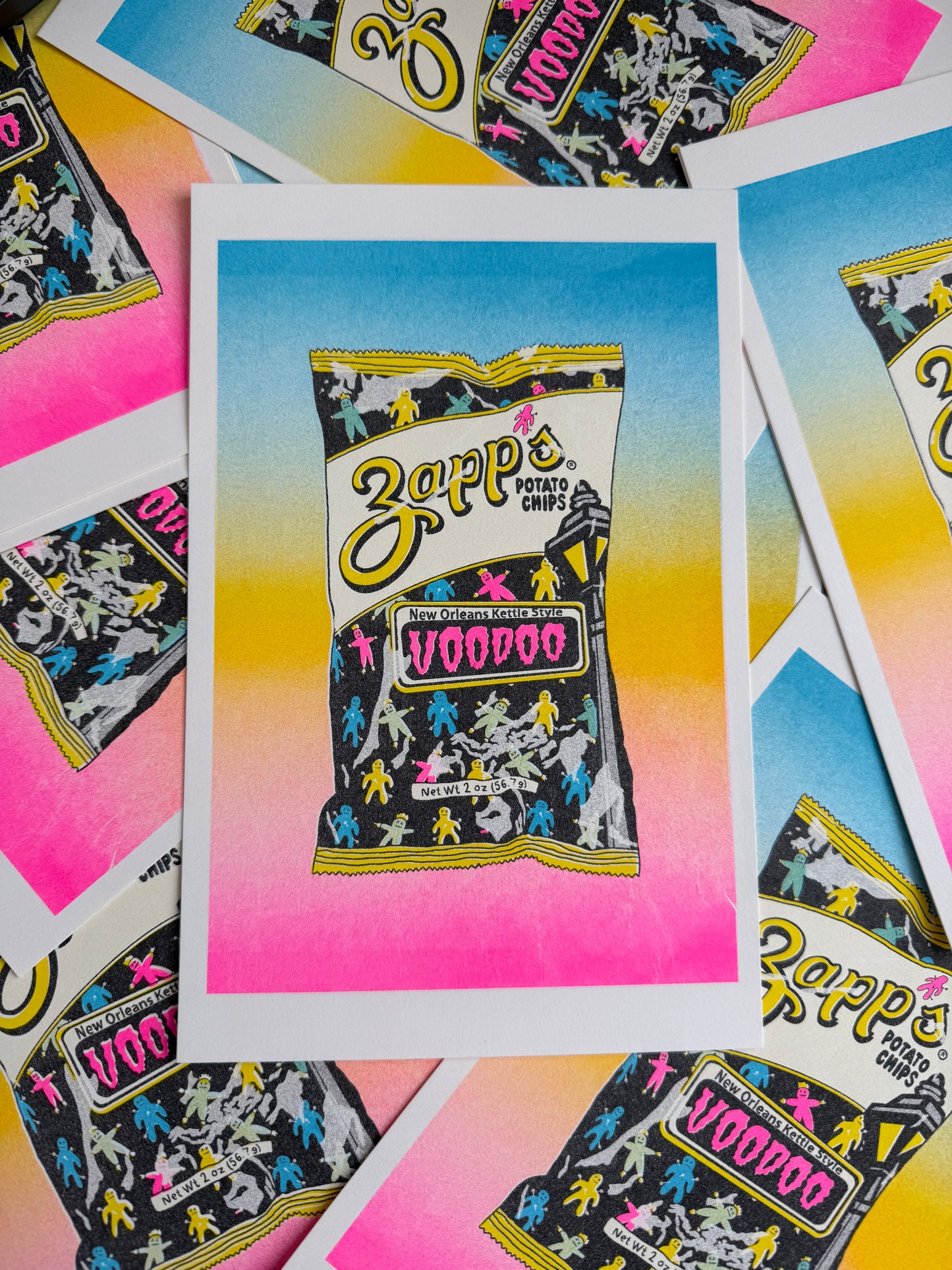 Zapp's Voodoo Chips Riso Print