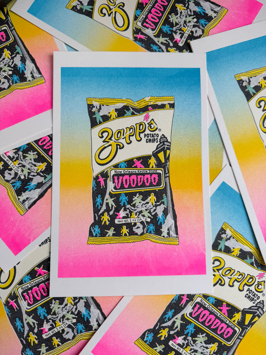 Zapp's Voodoo Chips Riso Print