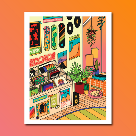 Record Room Print