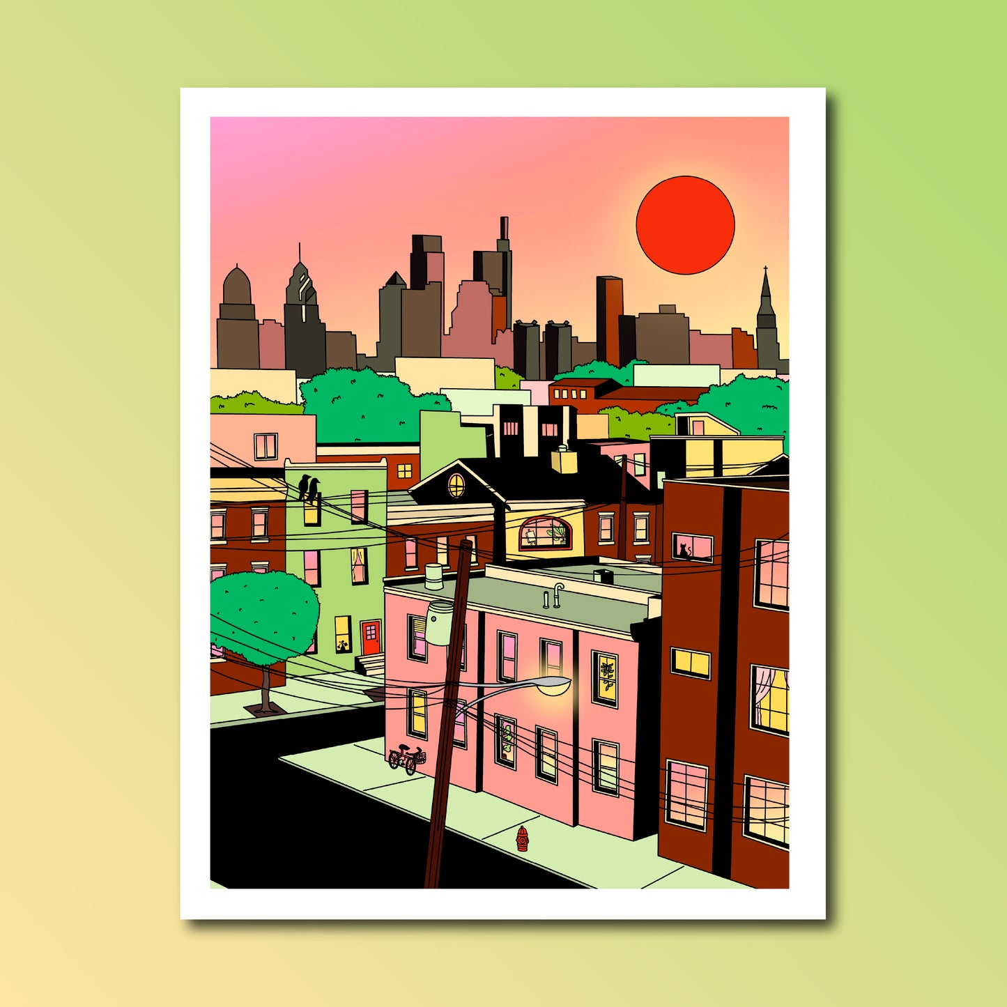 Fishtown at Sunset Philadelphia Print