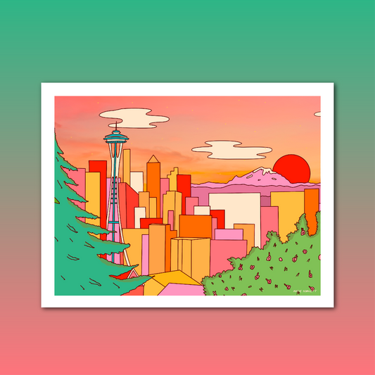 Seattle Sunset Print