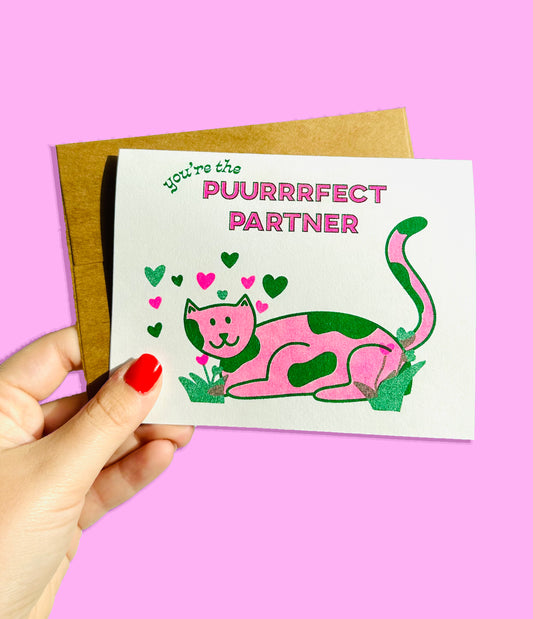 Puurrfect Partner Valentine's Card