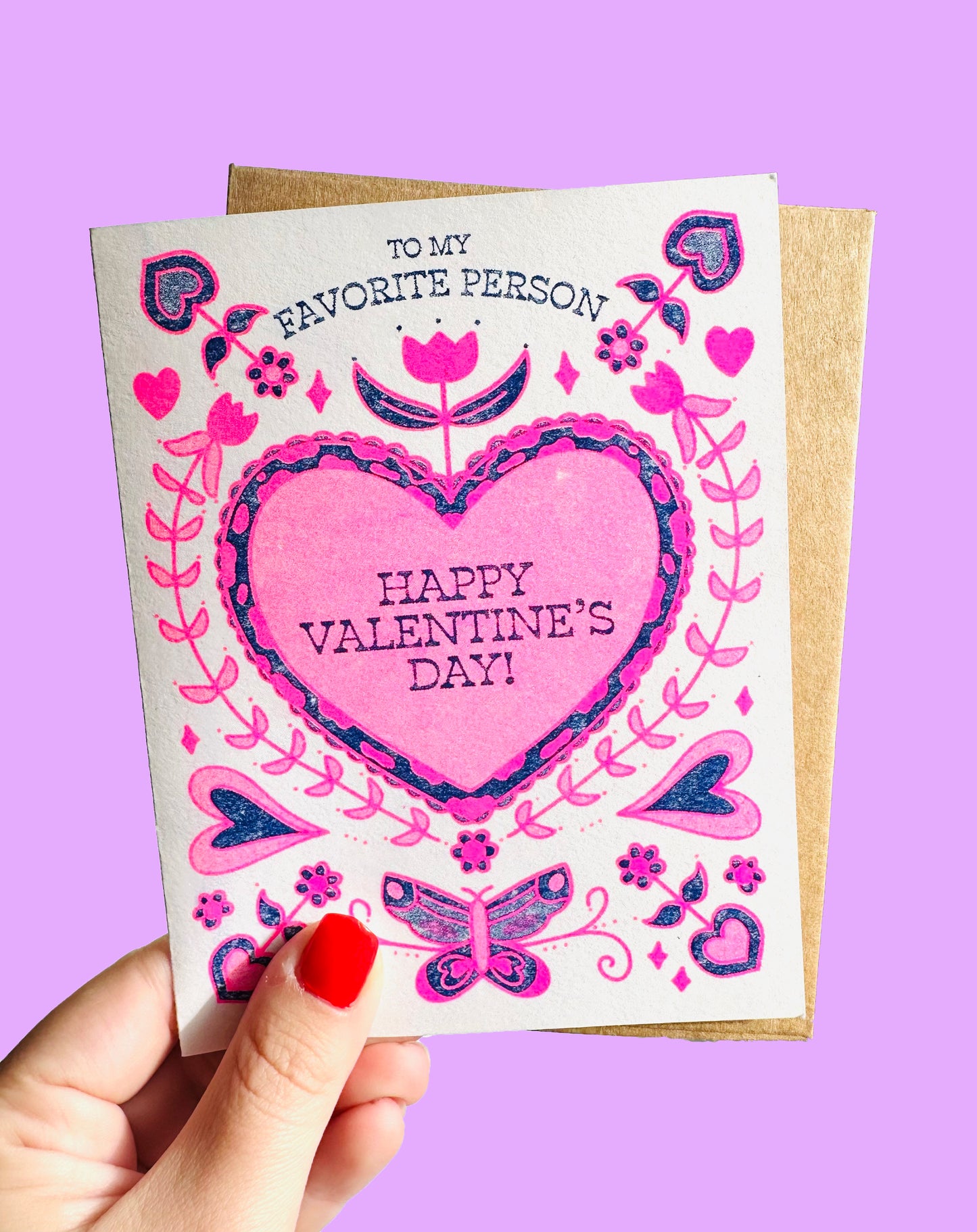 Heart Motif Valentine's Card